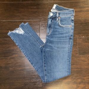 AGOLDE High-Rise Skinny Crop in colour Discretion